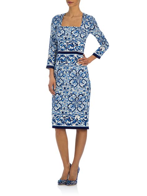 dolce gabbana tile dress|Dolce & Gabbana dresses online shopping.